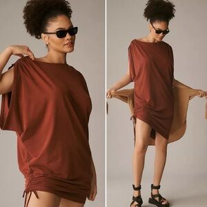 ANTHROPOLOGIE DAILY PRACTICE RELAXED RUCHED SLEEVELESS COVER UP DRESS SIZE 3XL